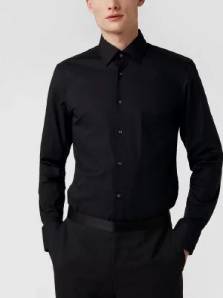 Koszula biznesowa o kroju slim fit z dodatkiem streczu Boss czarna