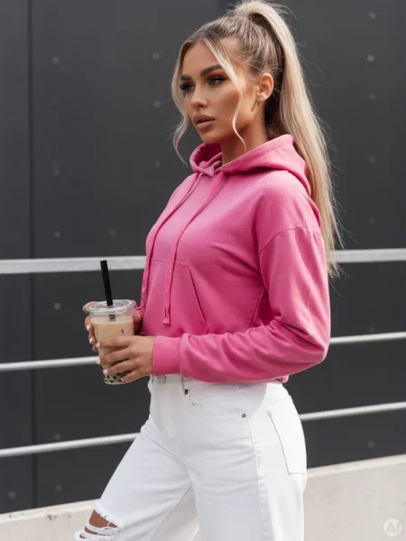 Bluza z kapturem TRENDHOOD Dstreet różowa