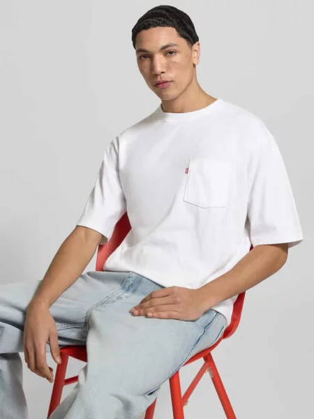 T-shirt o kroju loose fit z czystej bawełny Levi's biała