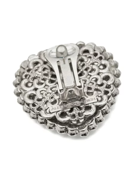 Kolczyki Alessandra Rich z kryształkami w serca srebrne