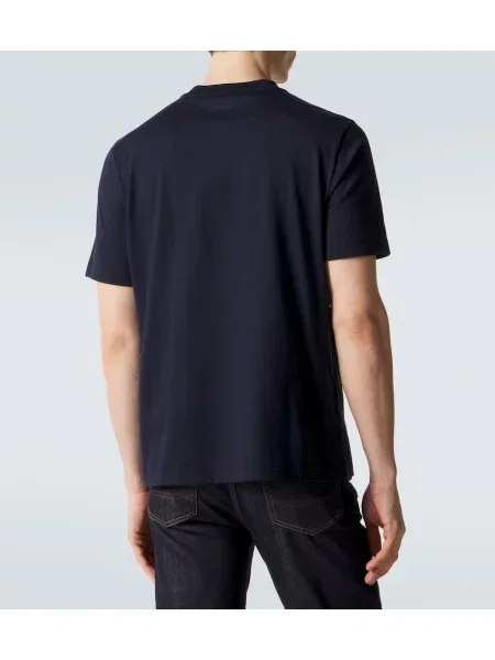 Tricou Brioni din jerseu albastru