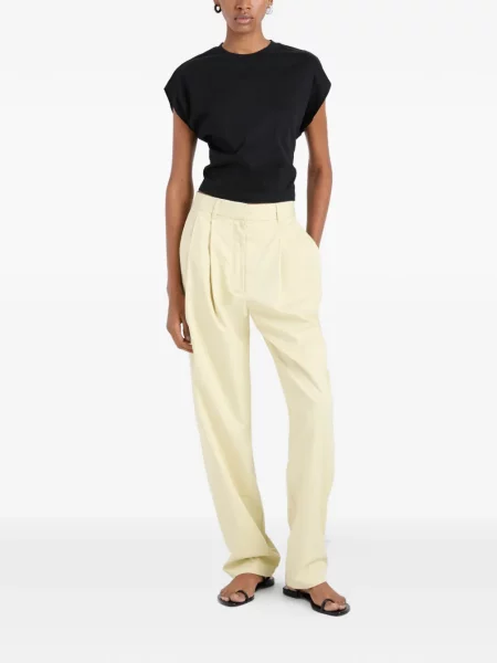 Pantaloni Proenza Schouler White Label plisate alb