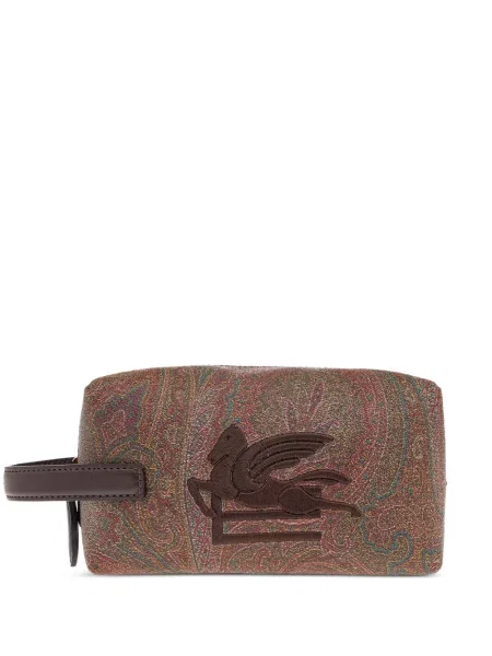 Geantă Etro cu model paisley maro