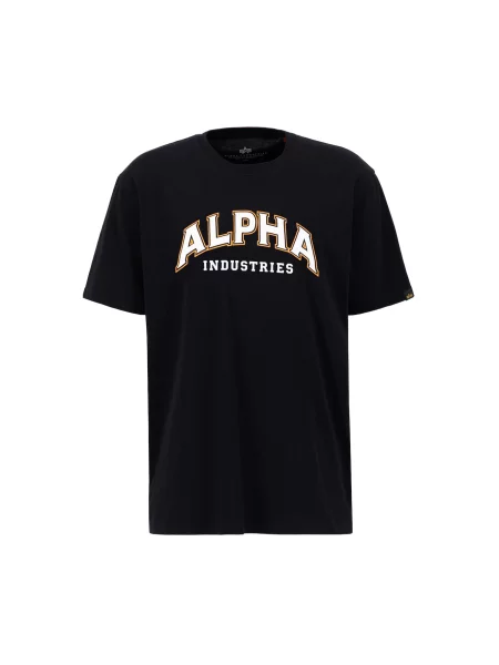 ALPHA INDUSTRIES Tricou portocaliu mandarină / negru alb