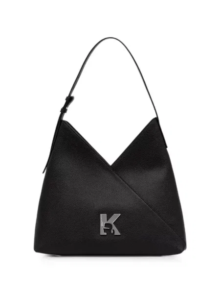 Geantă shopper Karl Lagerfeld Jeans cu autograf negru