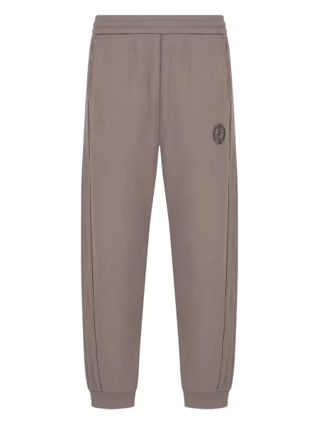 Pantaloni Giorgio Armani cu broderie cu dungi alergare