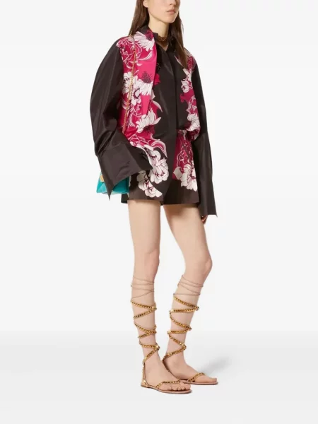 Cămașă Valentino Garavani cu model floral roz