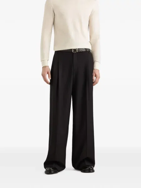 Pantaloni Dolce & Gabbana de lână albastru