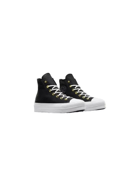 Pantofi Converse cu platformă cu tepi negru
