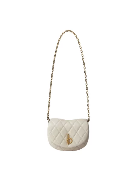 Torebka Burberry skórzana biała