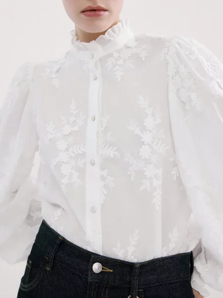 Блуза MANGO білий