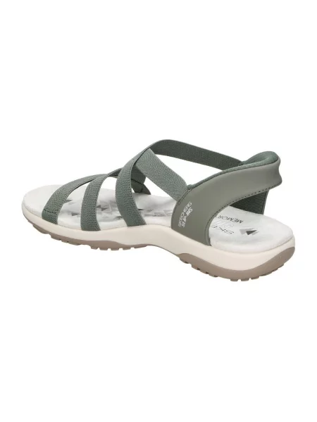 Strečové sandále Skechers zelená