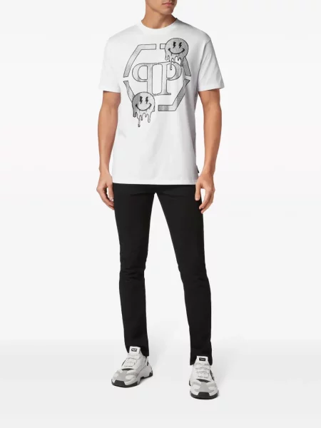 Kamínky tričko Philipp Plein bílé