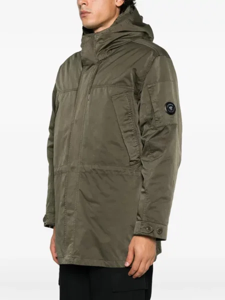 Geacă parka C.p. Company cu glugă verde