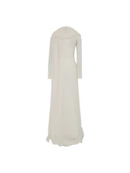 Sukienka maxi Alberta Ferretti biznesowa biała