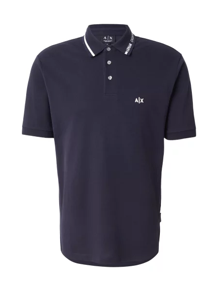 ARMANI EXCHANGE Tricou bleumarin alb