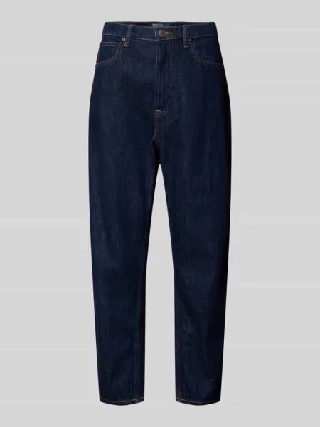 Jeansy o kroju ankle straight fit z wpuszczanymi Polo Ralph Lauren