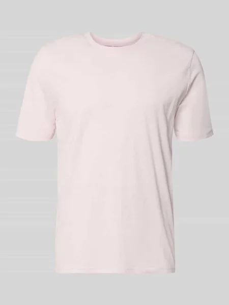Damski t-shirt o kroju regular fit z okrągłym dekoltem Mcneal różowa