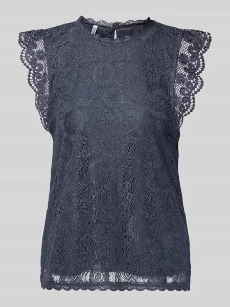 Top Pieces z nadrukiem niebieski