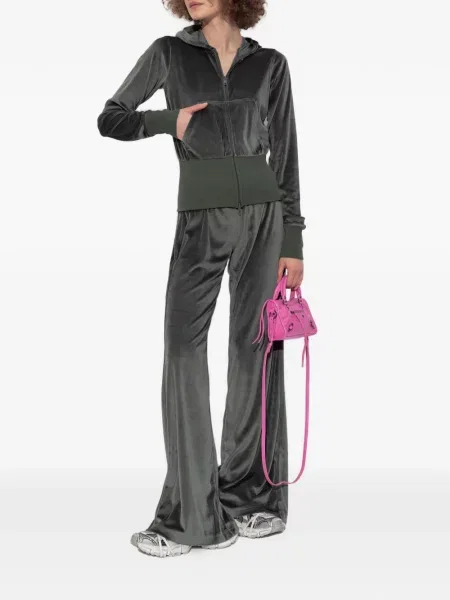 Hanorac cu glugă Balenciaga din velur gri