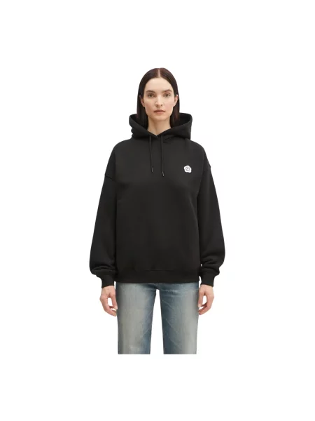Kenzo bluza Boke Flower damska z kapturem z aplikacją czarny