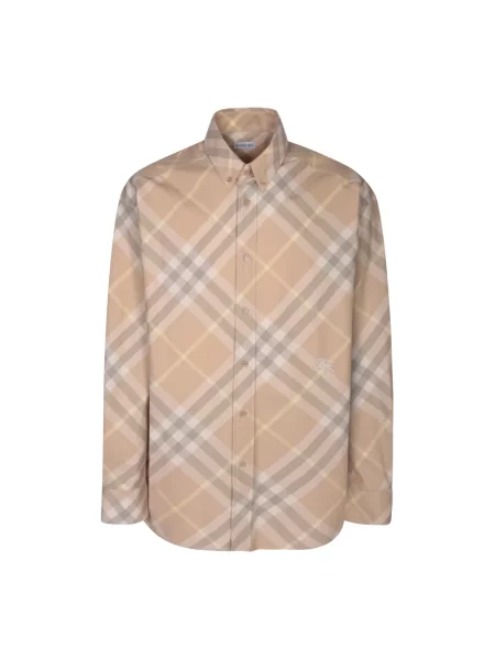 Koszula Burberry w kratę beżowa