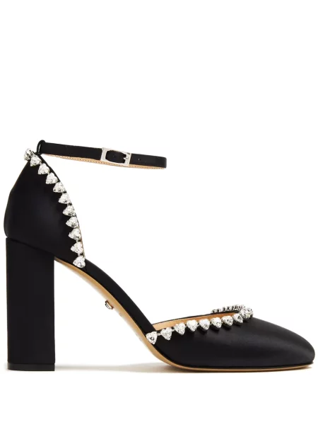 Pantofi cu toc Mach & Mach din satin negru