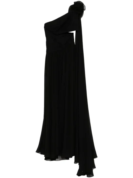 Rochie Elie Saab de mătase asimetrică negru