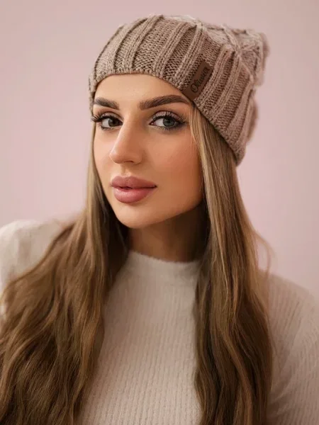 Șapcă Kesi din fleece melange bej