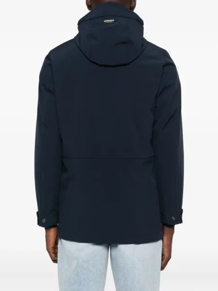 Palton Woolrich cu glugă albastru