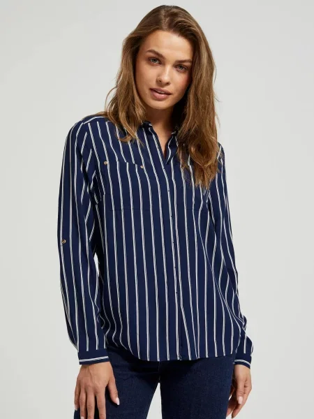 Bluză Moodo cu dungi albastru