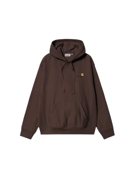 Bluza z kapturem z kapturem Carhartt Wip brązowa