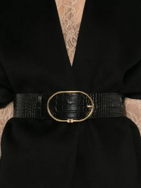 Palton Elisabetta Franchi de lână negru