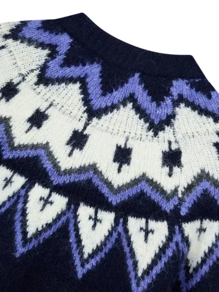 Cardigan Studio Tomboy cu decolteu rotund albastru