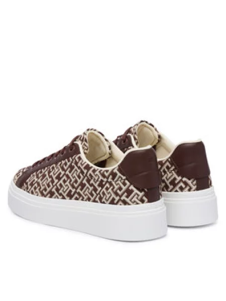 Tommy Hilfiger Sportcipők Chic Platform Monogram barna