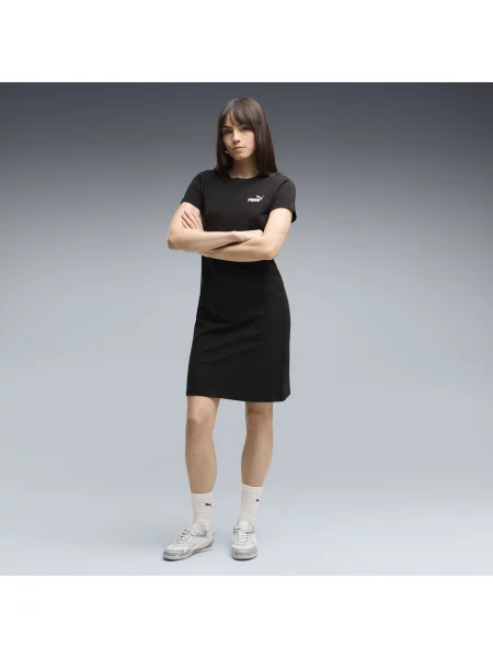 PUMA sukienka o wąskim kroju z małym logo No. 1 ESS Odzież czarny