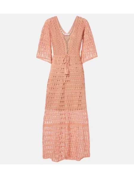 Sukienka midi Anna Kosturova do kolan garniturowa różowa