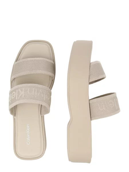 Calvin Klein Saboți gri taupe / grej bej
