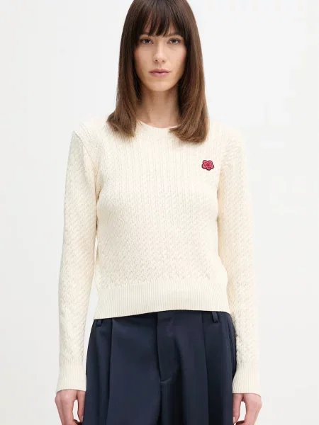 Kenzo pulover din amestec de lână bej