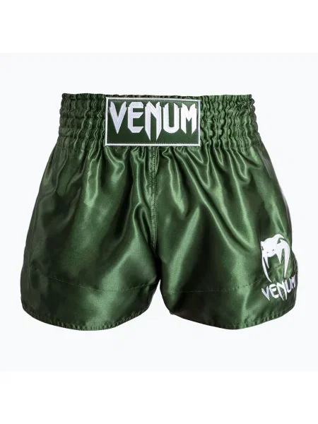 Тренувальні шорти Venum Classic Muay Thai khaki/white білі