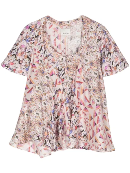 Top Isabel Marant cu imagine evazat