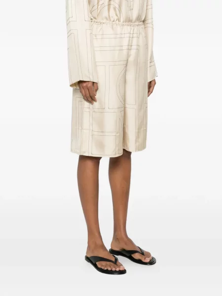 Pantaloni culottes Toteme cu broderie