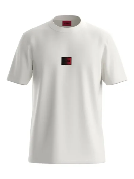 Тениска Hugo с автограф бяло