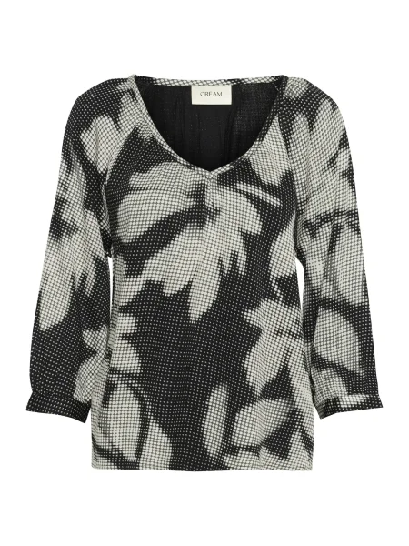 Cream Bluză Omma gri negru