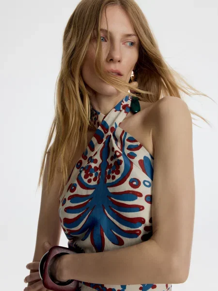 Reserved Сукня-міні з візерунком різнобарвний 