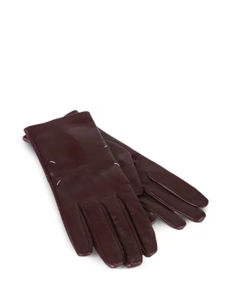 Bőr kesztyű Maison Margiela piros