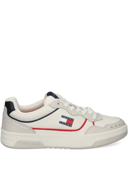 Sneakerși Tommy Jeans din piele alb