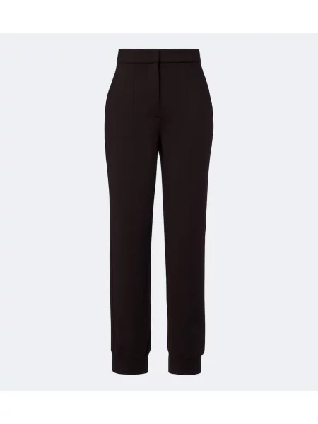 Pantaloni Max Mara din jerseu conici maro