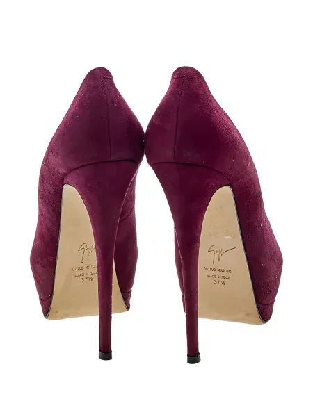 Pantofi cu toc Giuseppe Zanotti cu platformă roșu