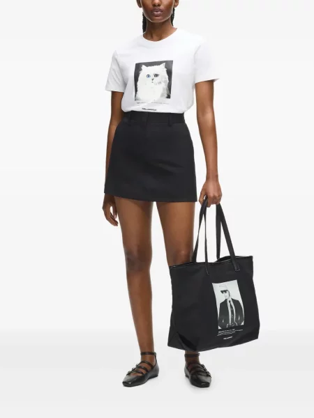 Tricou Karl Lagerfeld cu imagine alb